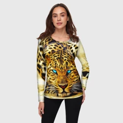 Женский лонгслив 3D Индийский леопард - фото 2
