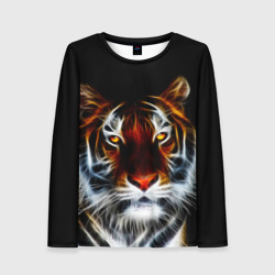 Женский лонгслив 3D Сказочный тигр