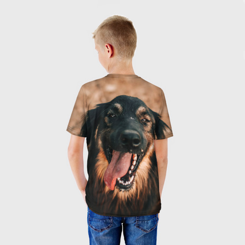 Детская футболка 3D Красивый пёс крупным планом, цвет 3D печать - фото 4