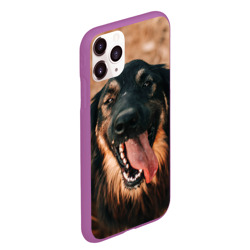 Чехол для iPhone 11 Pro Max матовый Красивый пёс крупным планом - фото 2
