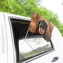 Флаг для автомобиля Красивый пёс крупным планом - фото 2