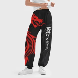 Женские джоггеры оверсайз 3D Японский дракон - фото 2