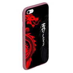 Чехол для iPhone 6/6S матовый Японский дракон - фото 2