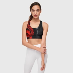 Женский спортивный топ 3D Японский дракон - фото 2