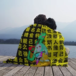 Плед 3D Ребекка с ружьем - Киберпанк аниме - фото 2