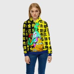 Женская толстовка 3D Ребекка с ружьем - Киберпанк аниме - фото 2