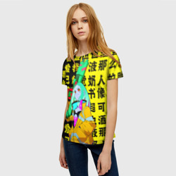 Женская футболка 3D Ребекка с ружьем - Киберпанк аниме - фото 2