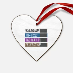 Деревянная игрушка Сердце Jiu Jitsu Rank