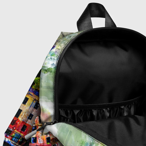 Детский рюкзак 3D с принтом Картина красочный город, фото #4
