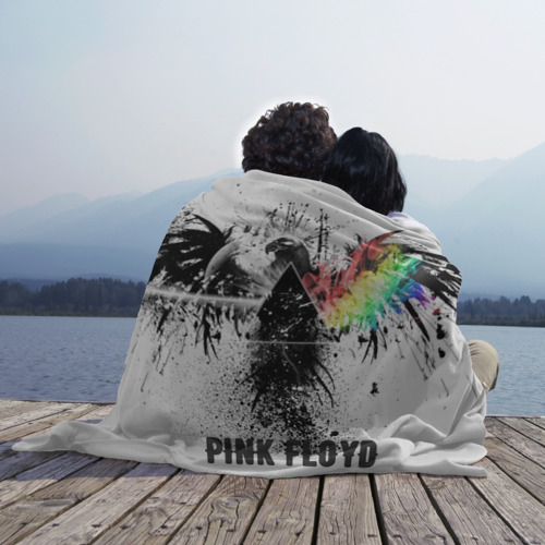 Плед 3D Pink Floyd - орёл, цвет 3D (велсофт) - фото 3