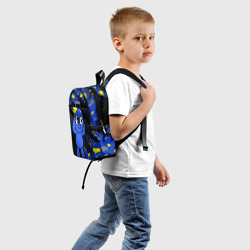 Детский рюкзак 3D Радужные друзья на синем фоне - фото 2