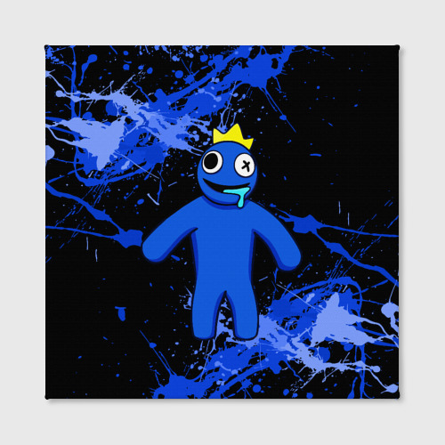 Холст квадратный Радужные друзья - Синий, цвет 3D печать - фото 2