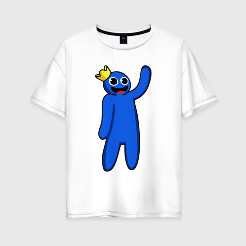 Женская футболка хлопок Oversize с принтом Роблокс - Синий, вид спереди #2
