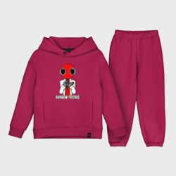 Радужные друзья - Красный – Детский костюм хлопок Oversize с принтом купить со скидкой в -15%