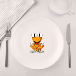 Набор: тарелка + кружка Радужные друзья - Оранжевый - фото 2