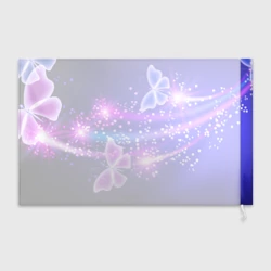 Флаг 3D Неоновые бабочки - фото 2