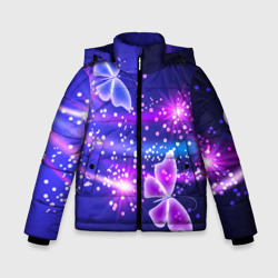 Зимняя куртка для мальчиков 3D Неоновые бабочки