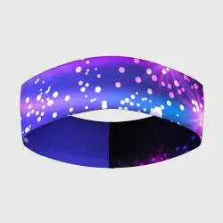Повязка на голову 3D Неоновые бабочки