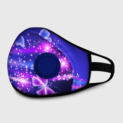 Маска из неопрена Неоновые бабочки