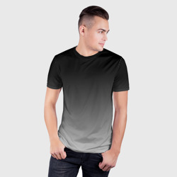 Мужская футболка 3D Slim Серый градиент - фото 2