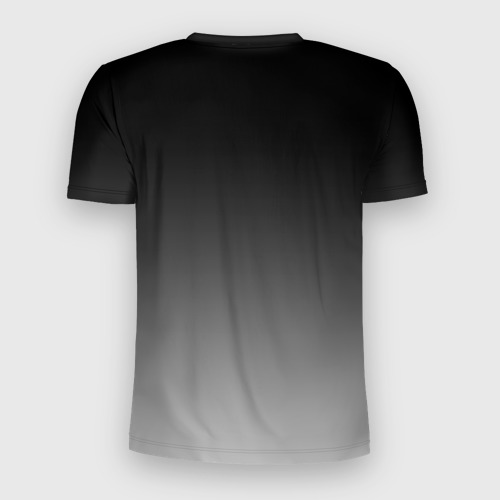 Мужская футболка 3D Slim Серый градиент, цвет 3D печать - фото 2