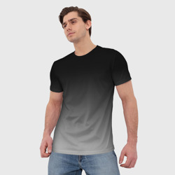 Мужская футболка 3D Серый градиент - фото 2