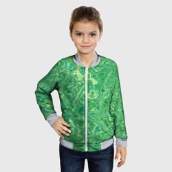 Детский бомбер 3D Текстура: малахит - фото 2