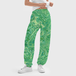 Женские джоггеры оверсайз 3D Текстура: малахит - фото 2