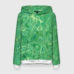 Женская толстовка 3D Текстура: малахит