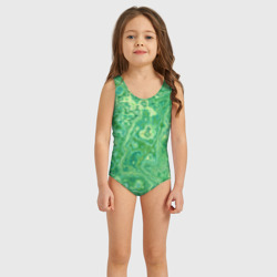 Детский купальник 3D Текстура: малахит