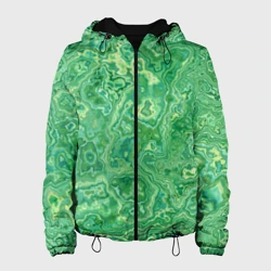 Женская куртка 3D Текстура: малахит