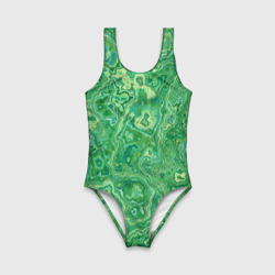 Детский купальник 3D Текстура: малахит - фото 2