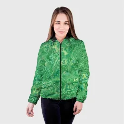 Женская куртка 3D Текстура: малахит - фото 2