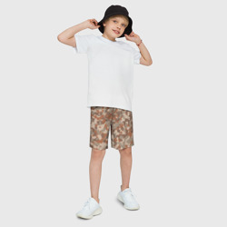 Детские спортивные шорты 3D Цифровой камуфляж - серо-коричневый - фото 2
