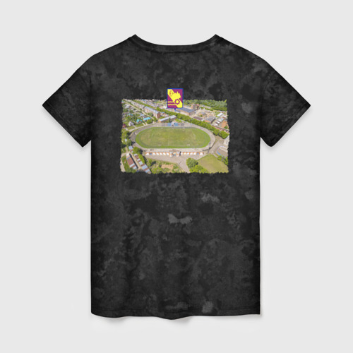 Женская футболка 3D с принтом Вятские Поляны - дворец культуры и стадион, вид сзади #1
