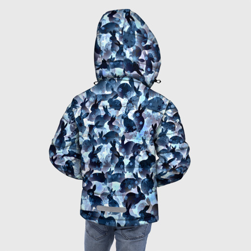 Зимняя куртка для мальчиков 3D Новогдние кролики, цвет черный - фото 4
