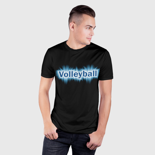 Мужская футболка 3D Slim Любителю волейбола, цвет 3D печать - фото 3