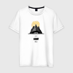 Лиса путешествует в горах – Мужская футболка хлопок с принтом купить со скидкой в -20%