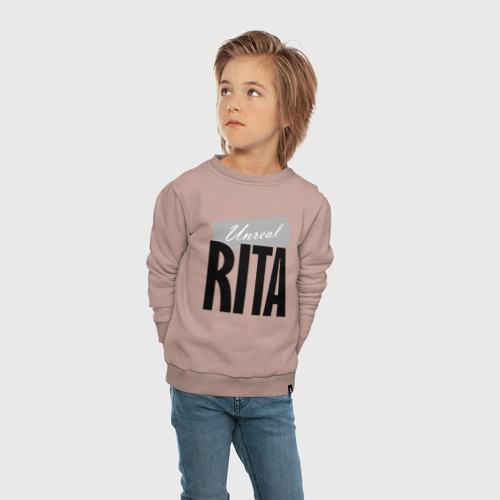 Детский свитшот хлопок Unreal Rita, цвет пыльно-розовый - фото 5