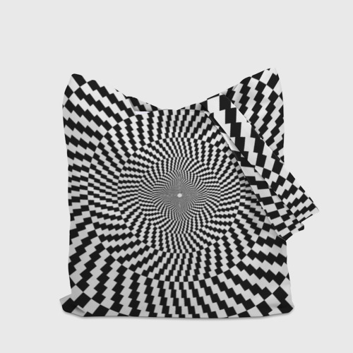 Шоппер 3D с принтом Эффект движения - оптическая иллюзия, вид сзади #2