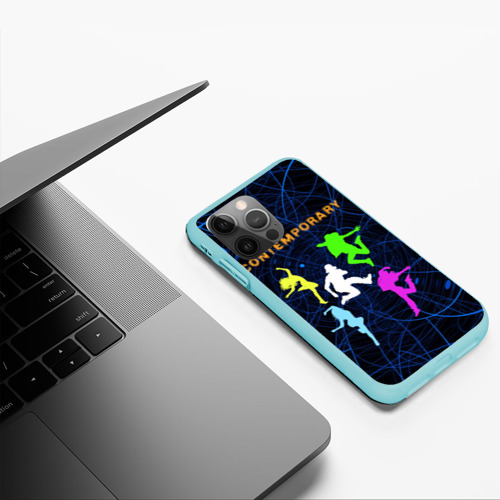Чехол для iPhone 12 Pro Контемпорари, цвет голубой - фото 5