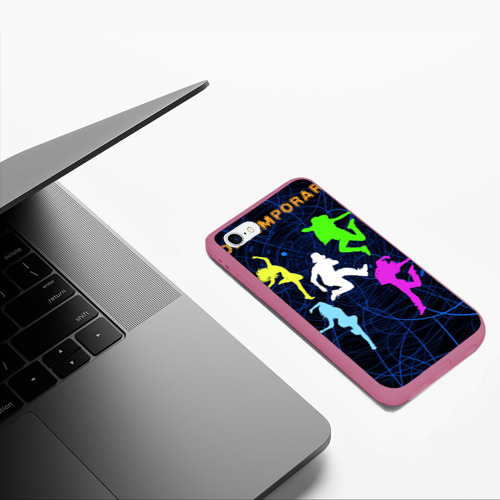 Чехол для iPhone 6/6S матовый Контемпорари, цвет малиновый - фото 5