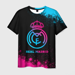 Мужская футболка 3D Real Madrid - neon gradient
