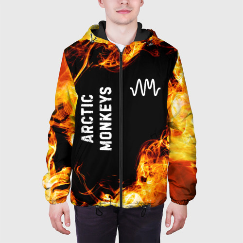 Мужская куртка 3D Arctic Monkeys и пылающий огонь, цвет 3D печать - фото 4