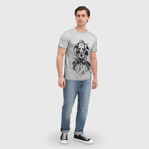 Мужская футболка 3D с принтом Пришелец Нло и третий глаз, вид сбоку #3