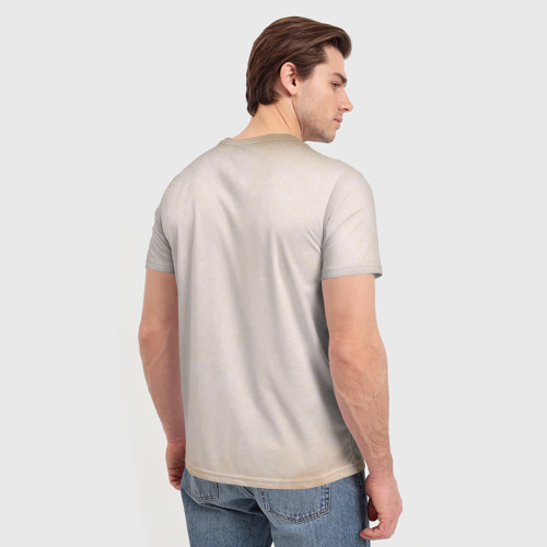 Мужская футболка 3D с принтом Лозунг к рыбалке, вид сзади #2