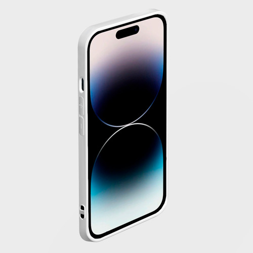 Чехол для iPhone 14 Pro с принтом Гипнотические полосы - оптическая иллюзия, вид сбоку #3
