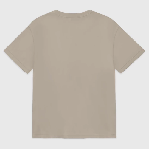 Женская футболка хлопок Oversize с принтом Будь на чеку!, вид сзади #1