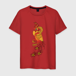 Мужская футболка хлопок Огненный Феникс Символ Возрождения