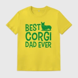 Мужская футболка хлопок Лучший папа корги на свете